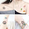 10PCS New Tattoos for Children Transfer Tattoos for Kids Mini Waterproof Tattoos Festival Glitters Face Unicorn Animals Stickers 4