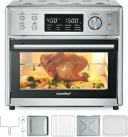 Toaster Oven Air Fryer Combo, 12-in-1 Air Fryer Oven with Rotisserie, 6 Slice Toast 12' Pizza, Double Layer, Countertop 1