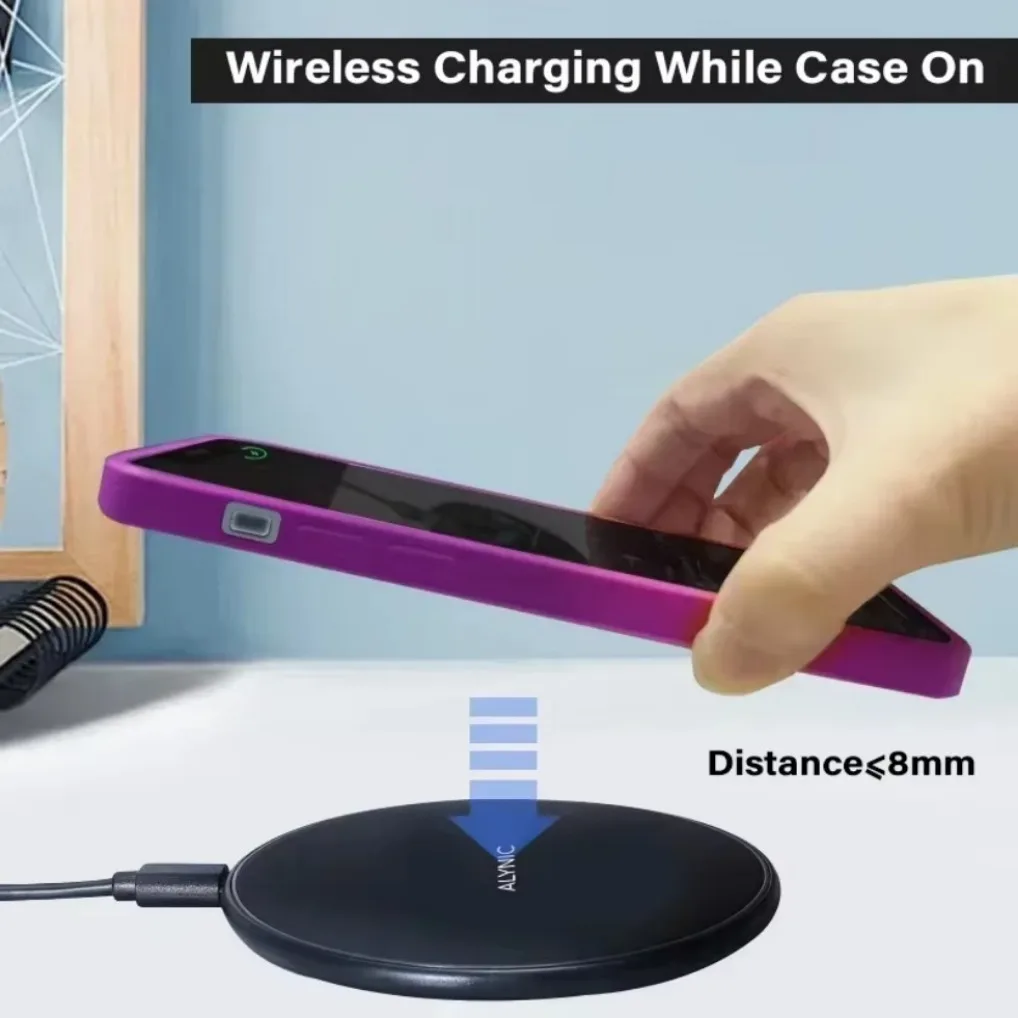 Wireless Charger Device Phone Chargers Induction Fast Wireless Charging Pad Station for iPhone 16 15 13 12 11 Samsung Xiaomi Lg
