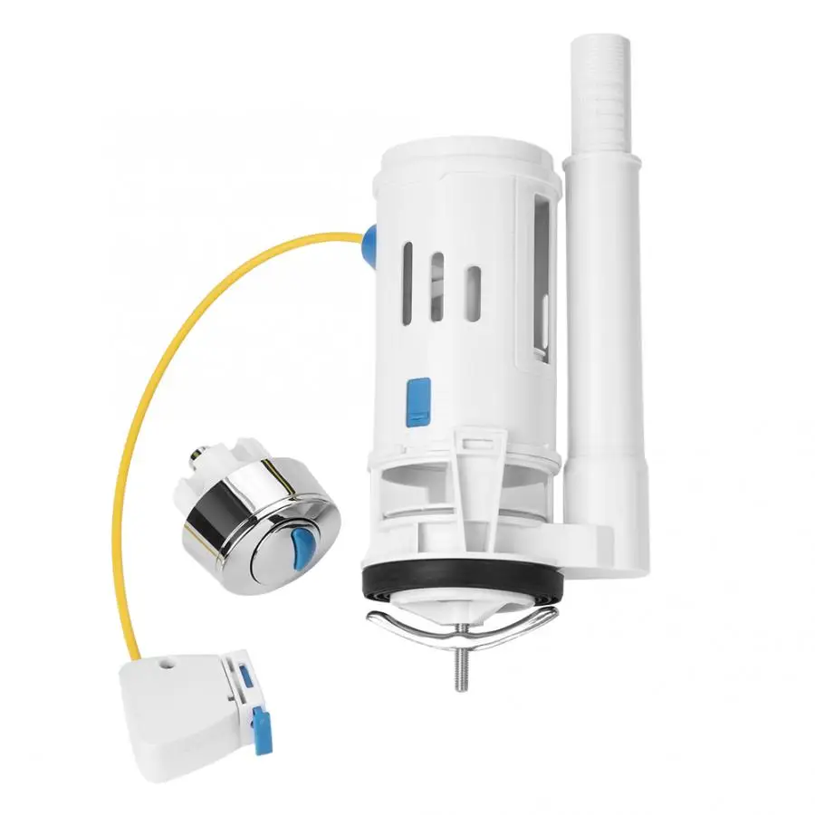 Toilet Push Button ABS Plastic Drain Valve Fitting Dual Drain Flush Water Accessory WC Flush Systems