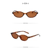 Lunettes de soleil ovales à petite monture pour femmes, nouveau Style rétro, Sexy, marron, tendance, nuances décoratives 6