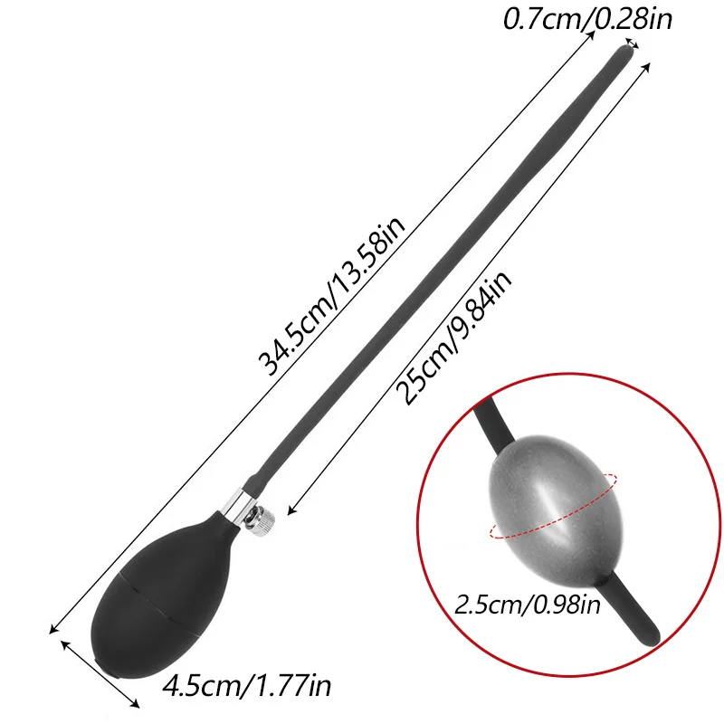 Penis Sex Toys Male Inflated Urethral Plug Penis Stimulator Catheter Play Silicone Urethral Sounding Rod Dick Dilation for Men Adult