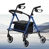 Push Walker for The Elderly, Fall Prevention Trolley for The Elderly, Push and Sit Walking Aid, Foldable Safety Walker 3