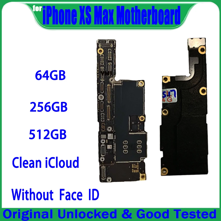 

Original Unlocked Mainboard For IPhone XS Max Motherboard Clean ICloud For iPhone XS Max Logic Board With/No Face ID 100% Tested
