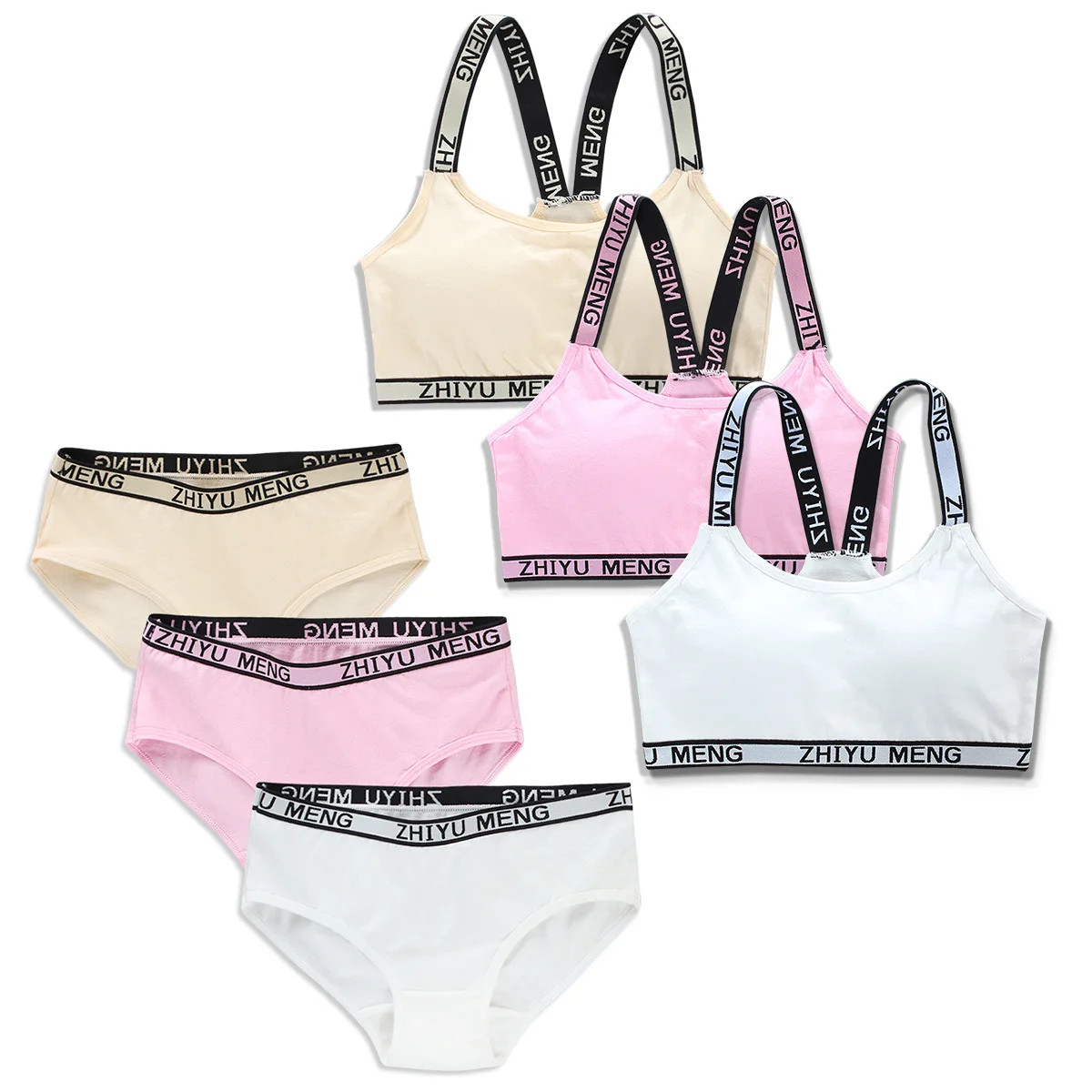 Girls Training Bras Panties Cotton Underwear Sets 8-16Y