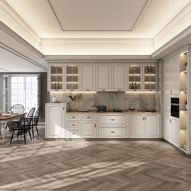 Cupboard cabinet European style simple European custom cabinet custom kitchen cabinet decoration custom stove 3