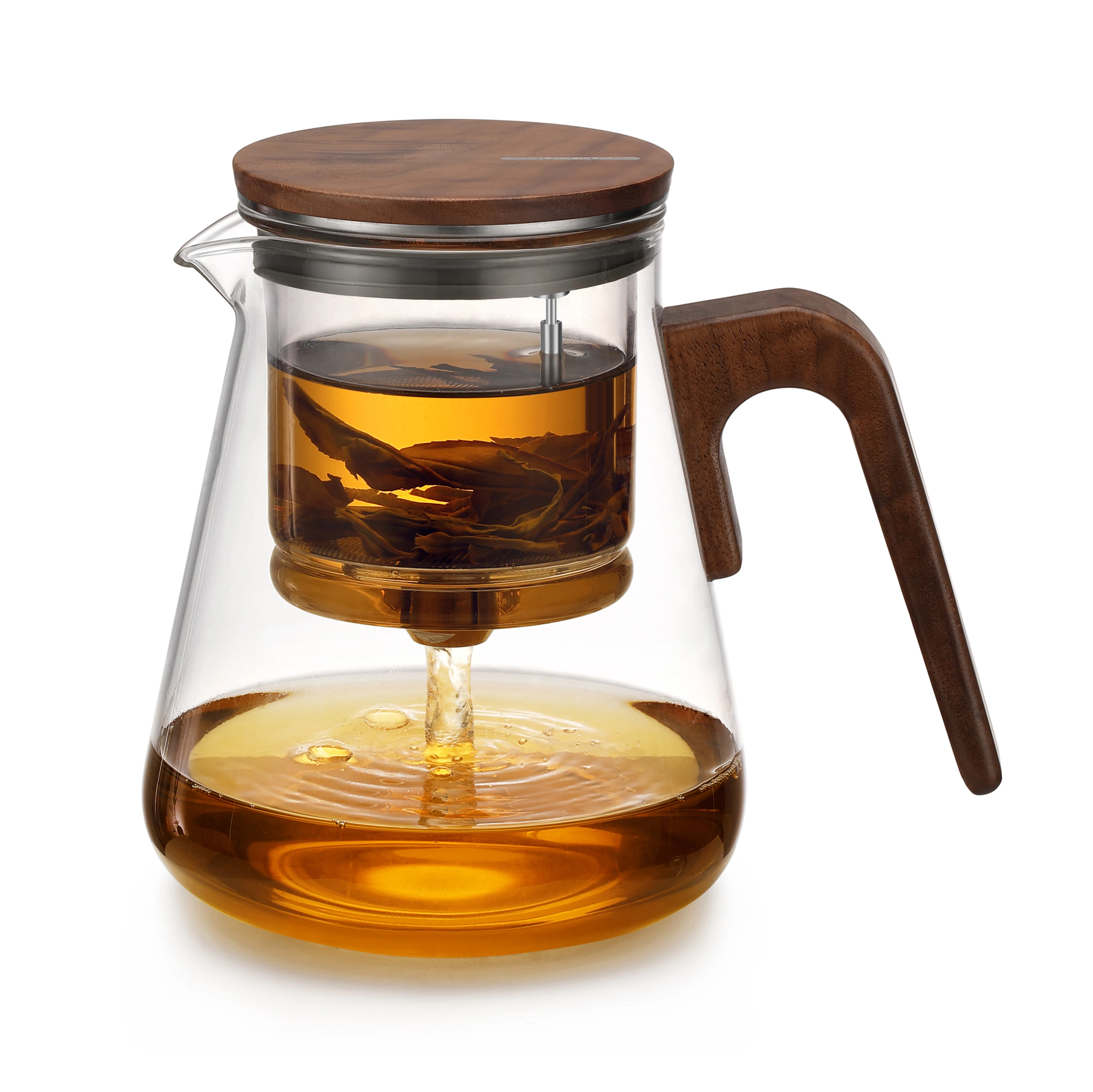 Bonston elegant cup insulation separation bubble teapot heat-resistant glass teapot simple filter tea cup 500ml