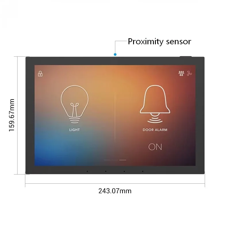 2026 안드로이드 14 스마트 홈 태블릿 (근접 센서, 8코어 CPU, 4G, 64G, 투야 스마트 컨트롤 패널, RGB 라이트 바, 벽면 설치)