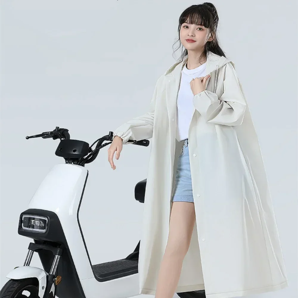 Raincoat Poncho Adult Raincoat Hooded One-piece Long Reusable Poncho Outdoor Rainwear For Women And Men Transparent Waterproof Poncho