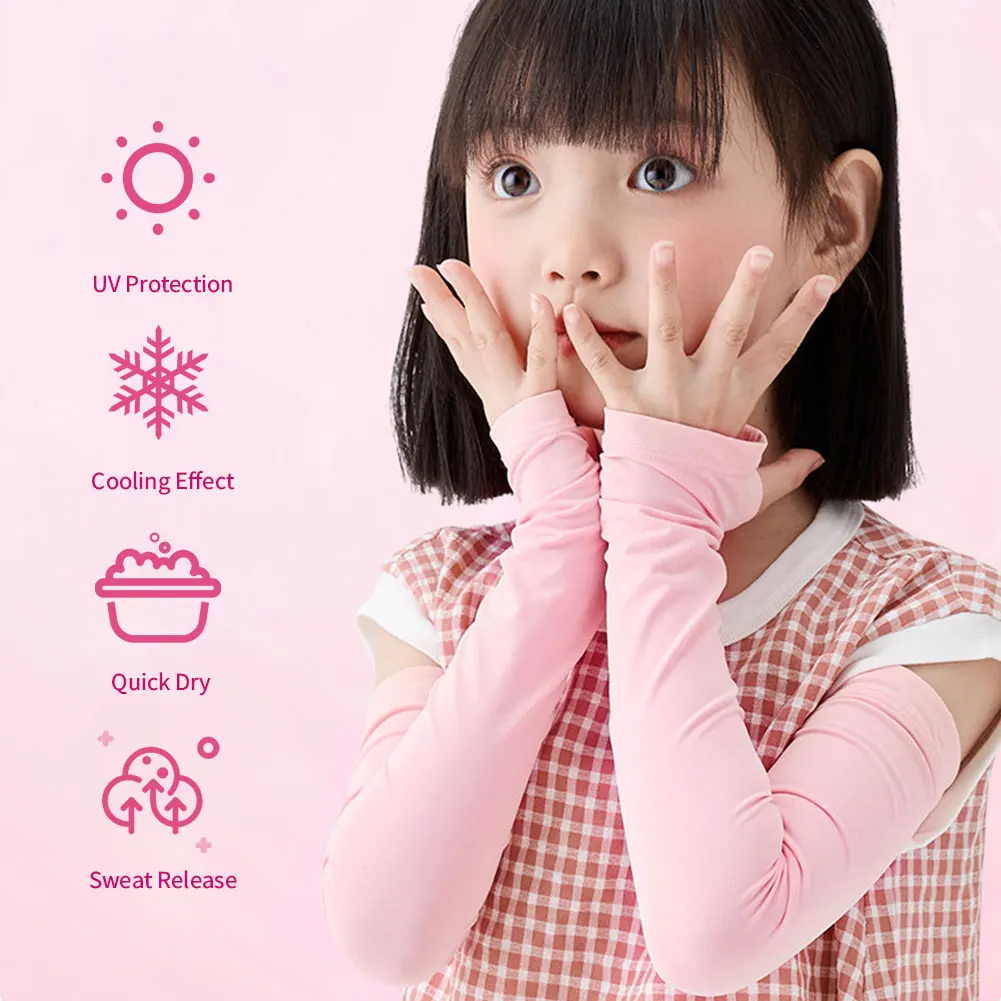 Summer Cooling Arm Guard Sleeves - UV Protection for Kids, Outdoor Sports & Activities