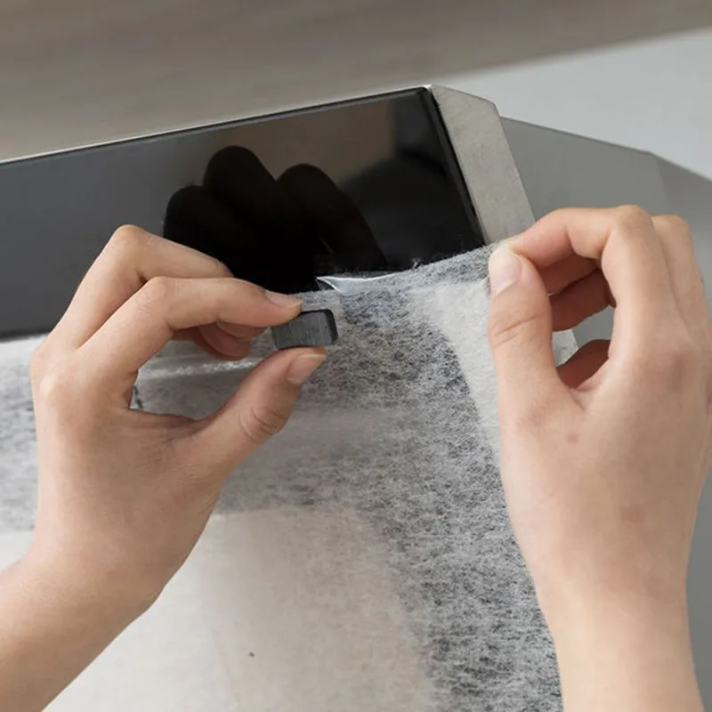 5/10M Disposable Kitchen Oil Filter Paper Absorbing Paper Non-woven Anti Oil Cotton Filters Cooker Hood Extractor Fan Filter