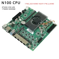 NAS N100 N150 Nics Industrial Motherboard Home 4 Cores 4 Threads Processor 4x2.5G i226 Network M.2 Slot 6xSATA DP HD Low Power 1