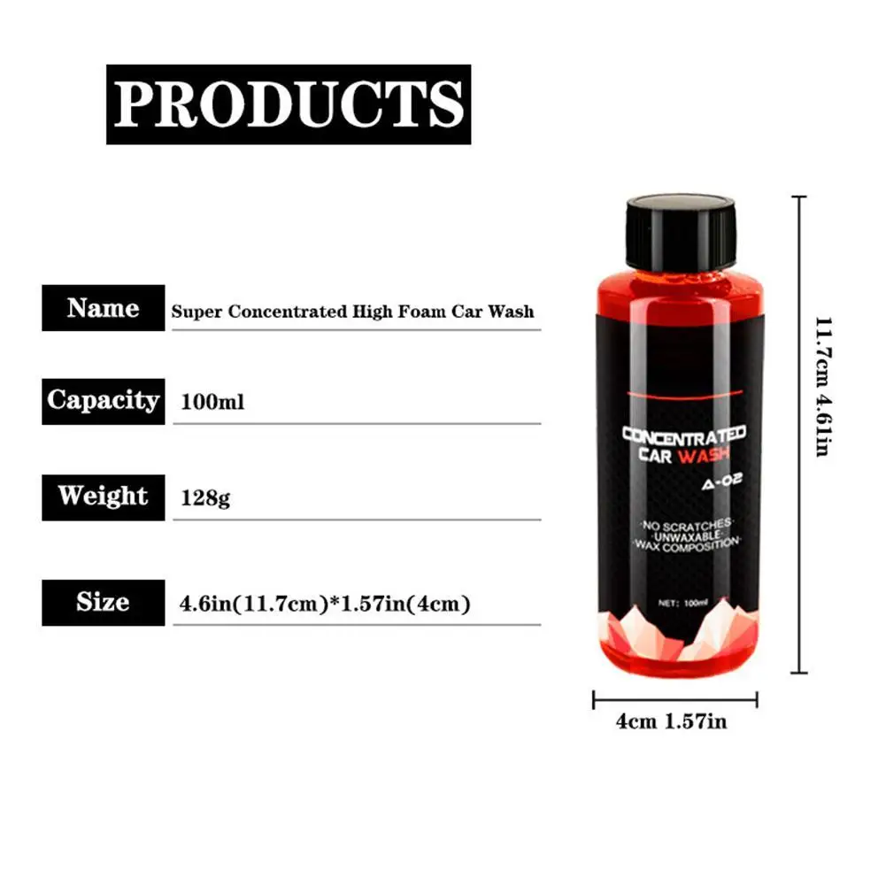 100ml Car Wash Foam Liquid High Concentration Car Wash Supplies