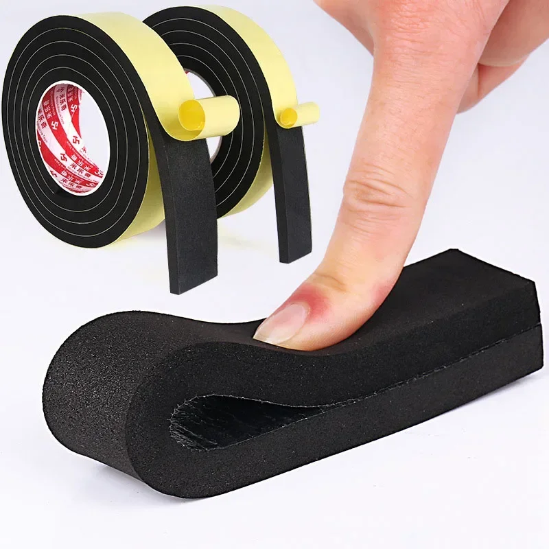 Black Rubber Sponge Door Window Seal Strip Waterproof Soundproof Self Adhesive Anti-collision Pad EVA Foam Single Sided Tape door seal strip sealing strip tape window seal strip sealing tape rubber seal strip rubber door weatherstripping door weatherstripping sealing strip waterproof tape