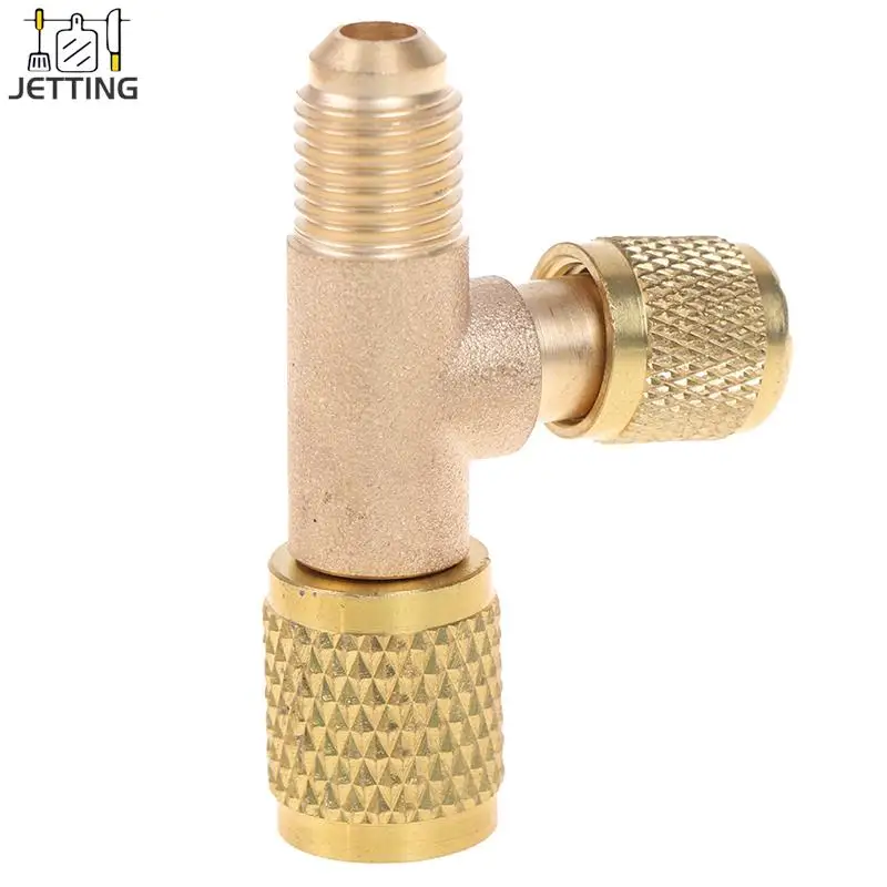 Copper Refrigerant Exhaust Valve Quick Air Exclusion Valve Release Gauge Pressure Fitting Adapter