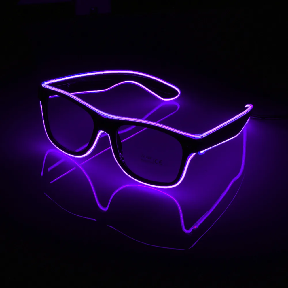 Flashing Glasses EL Wire LED Glasses Glowing Party Supplies Lighting Novelty Gift Bright Light Festival Party Glow Sunglasses glow sunglasses,glow glasses