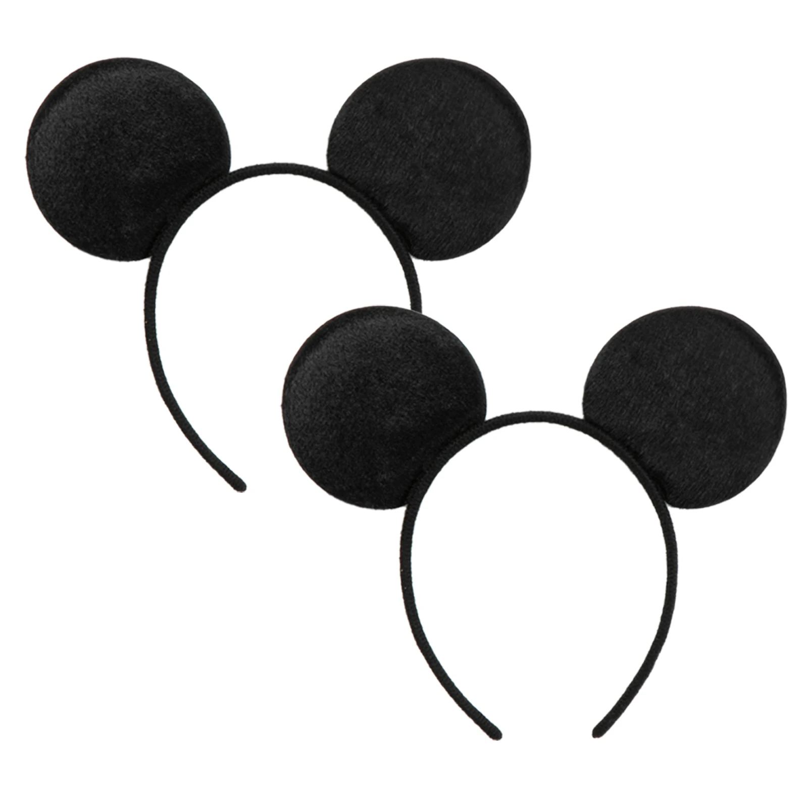 Mouse Ears Headband Solid Black Bigger Ears For Boy & Girl Birthday Party Party Favors 1pcs 2pcs