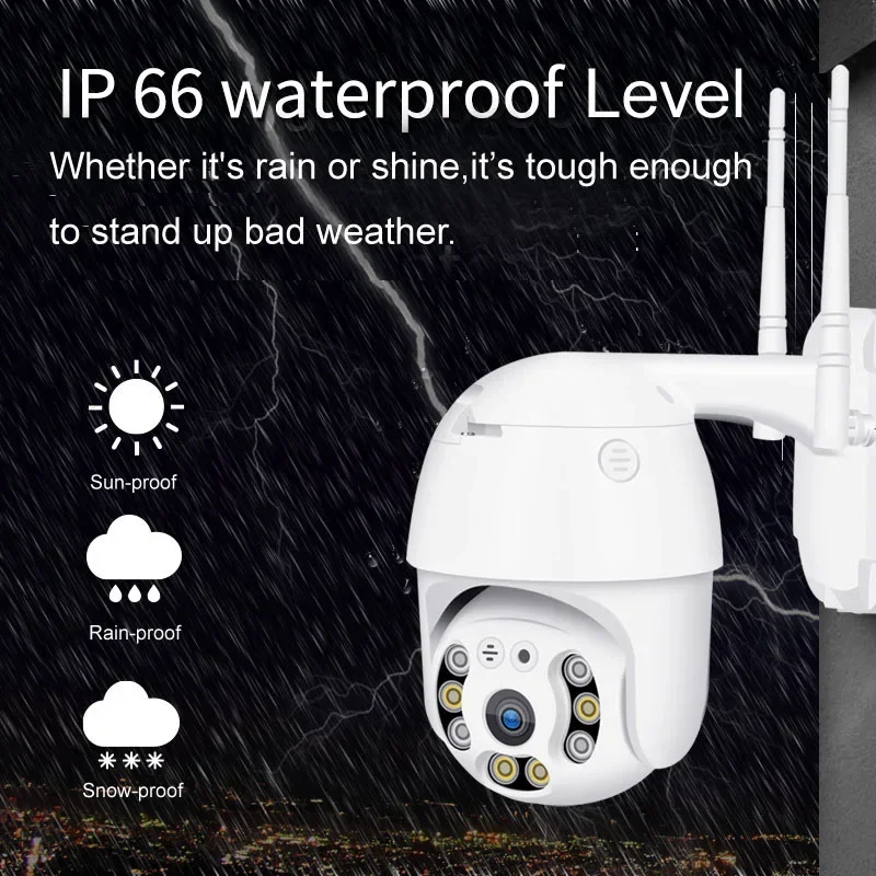 

HD 1080P Outdoor IP Camera Security Surveillance 360 PTZ WiFi Camera Auto Motion Detection Waterproof CCTV Monitor Wi Fi Cam