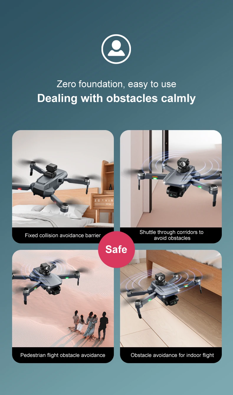 RG101 Pro Drone, zero foundation, easy to use Dealing with obstacles calmly Shuttle through corridors to Fixed collision