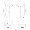 28" W*72" H, Frameless Shower Door in Matte Black, 5/16"(8mm) Clear Tempered Glass Hinged Shower Door with Seal Strip and Handle 6