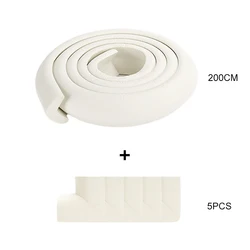 Soft Baby Safety Edge Guard Strip - L-Shaped Protection Bumper (White set 1)