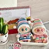 17cm Mini Plush Doll'S Clothes Outfit Accessories For Korea Kpop Labubu Idol Sitting Party V1 V2 Autumn onesie hat set Clothing 2