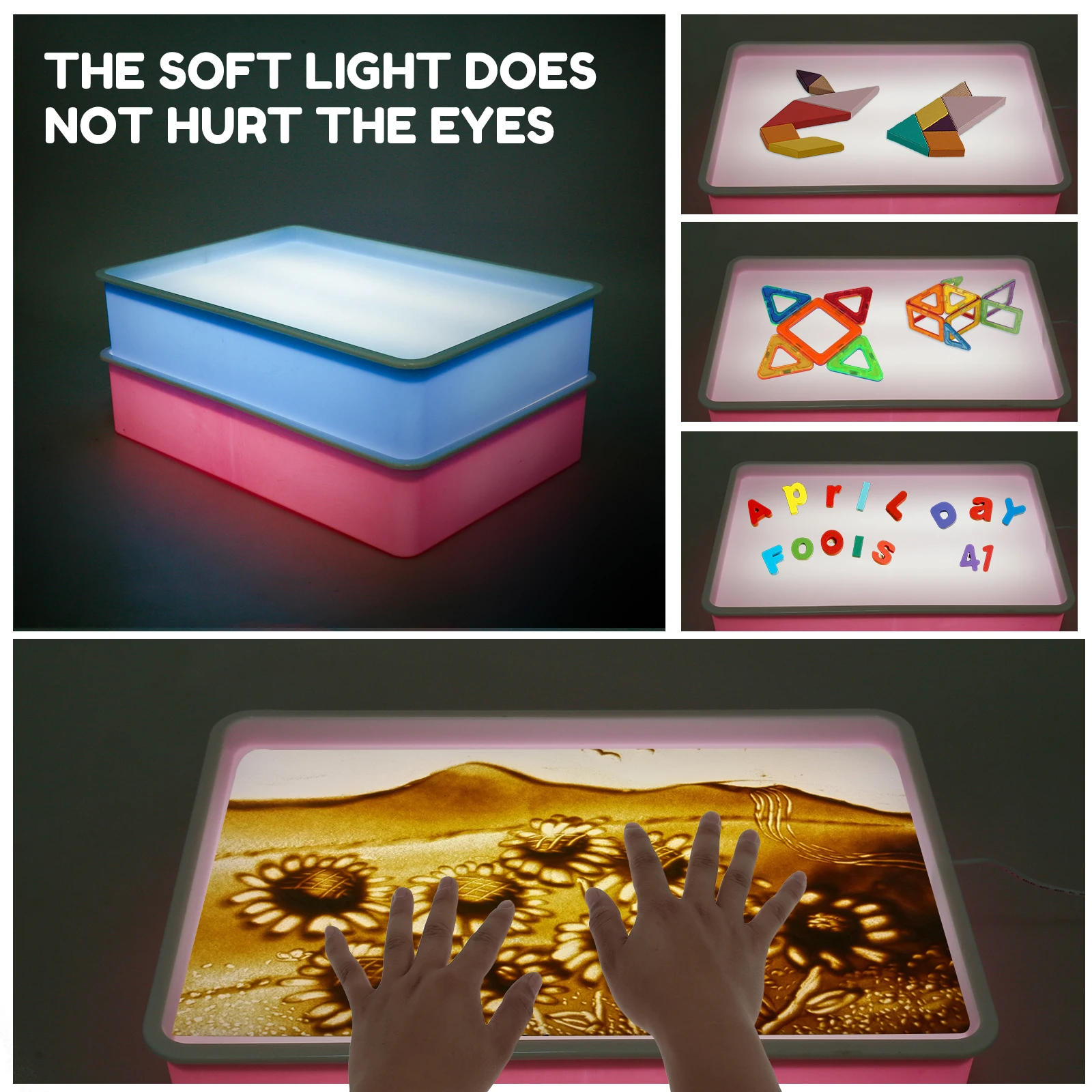 Sand Painting Light Box DIY Sand Painting Light Table Soft Art Box Fun Table Art sand painting light box