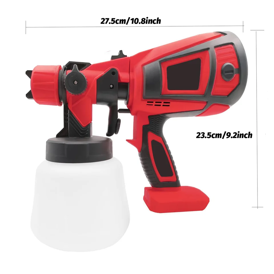 Cordless Electric Paint Sprayer with Adjustable Nozzles
