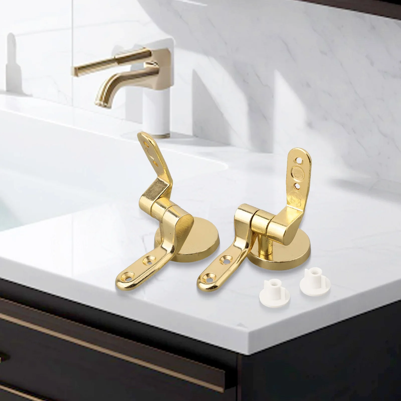 Toilet Seat Hinges Spare Replacement Fittings Bathroom Fixture Zinc Alloy Hinges 1pc