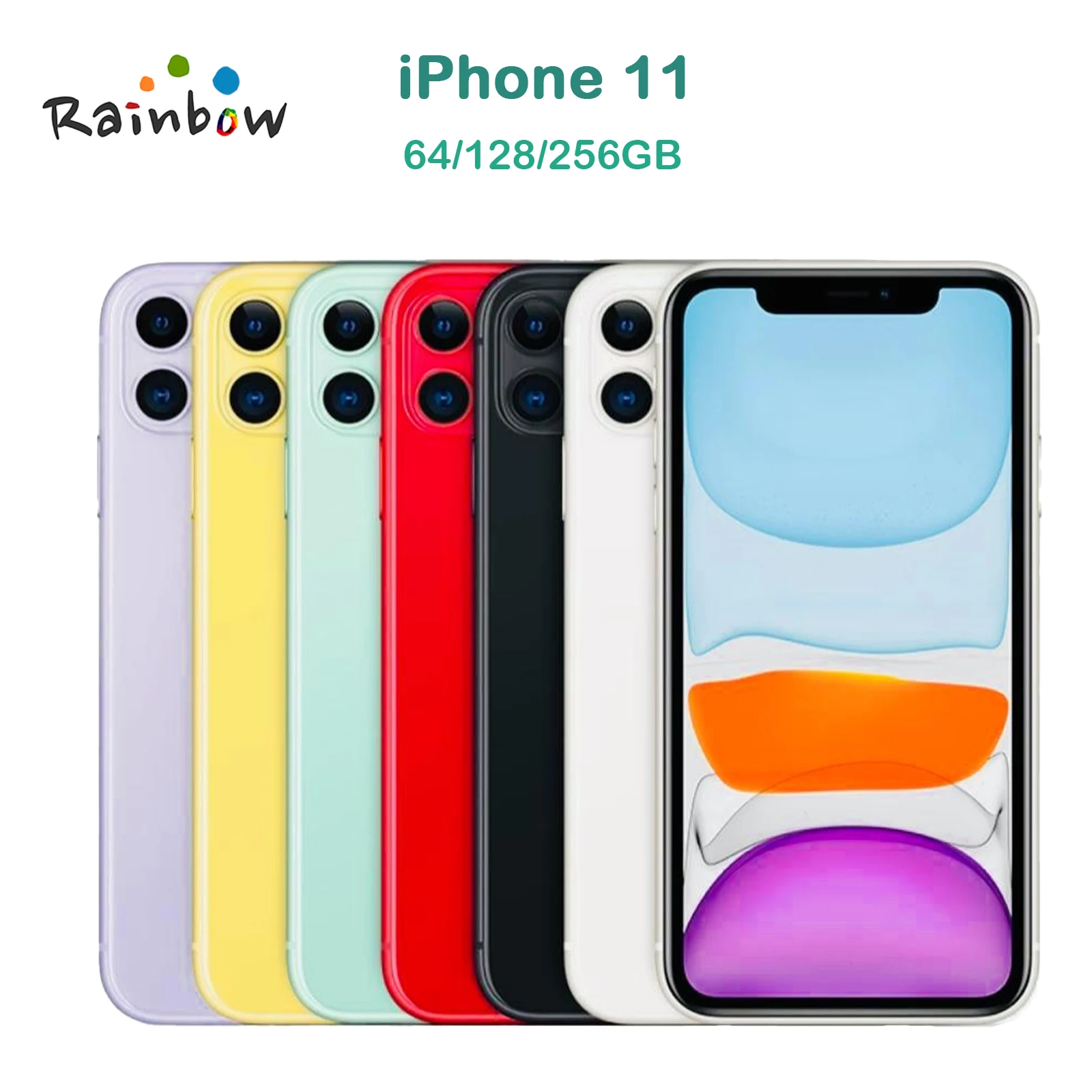 iPhone Mobile Phone Apple-iPhone 11 Unlocked LTE Cell Phone 6.1" Retina IPS LCD 64GB 128GB 256GB A13 IOS 4G LTE