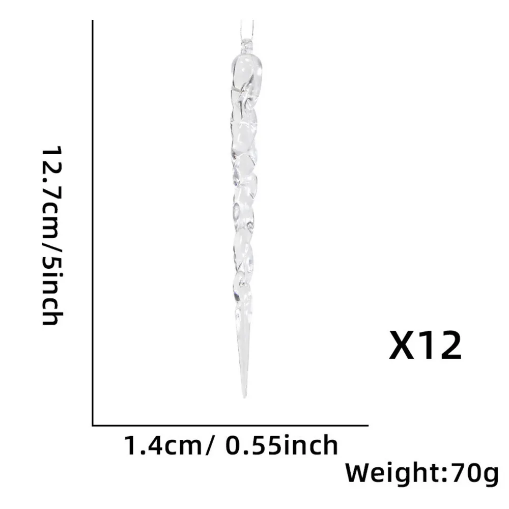 New Product Transparent Cone Hanging Decoration Scene Arrangement Christmas Tree Ice Column Pendant_voghion.com