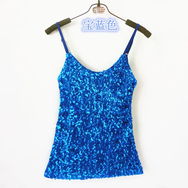 Top Con Paillettes Donna - Canotta Luccicante Per Feste E Serate - Foto 5