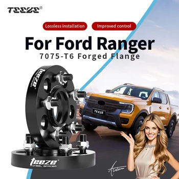 Teeze 2/4pcs 6x139.7 93.1 M12 x 1.5 Hub Centric Black Forged wheel spacer For Ford Ranger 2013-2024 Flange Plate30/35/38/50mm 1