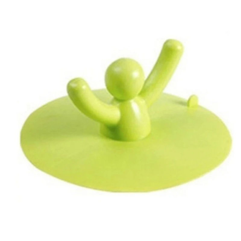 Waterproof Silicone Sink Plug Human Sink Drain Stopper Hair Stopper Bathtub Drainage Flat Suction Cover