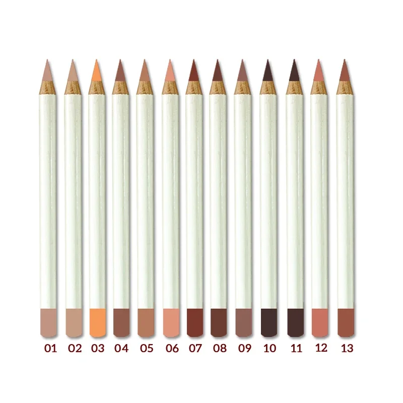 26 Colors Matte Waterproof Vegan Brown Lip Liner Eyebrow Pencil Eyeliner Private Label Lipliner White Pen Wholesale Makeup 2