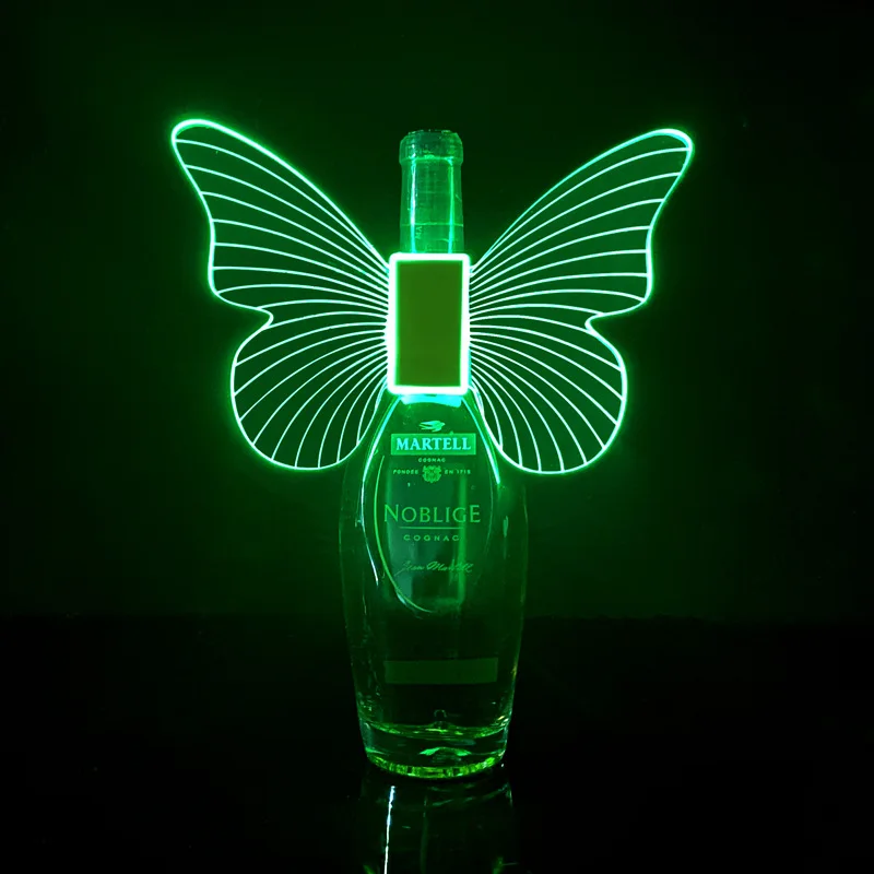 

LED Luminous Butterfly Champagne Head Explosive Flash Stick Colorful Wine Bottle Jacket For Bar KTV Party Event Decoration