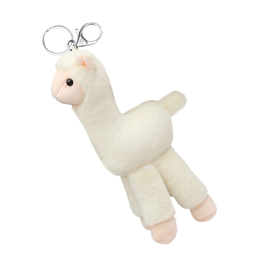 

Alpaca Plush Keychain Mini Wallet Fob Pendant Zinc Alloy Hanging Ring Lovers Rings