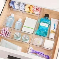 A Set Of 25/44 Ultimate Drawer Storage Solution Kit - Transparent Multifunctional Plastic Storage Set With Adjustable Dividers A 2