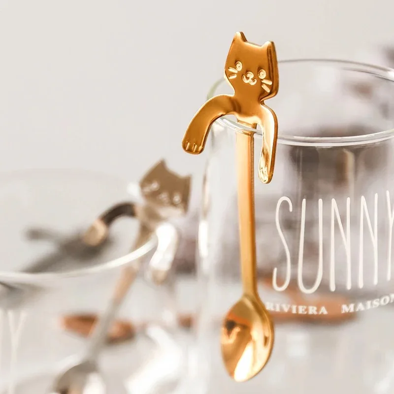 Stainless Steel Mini Spoon Kitten Design
