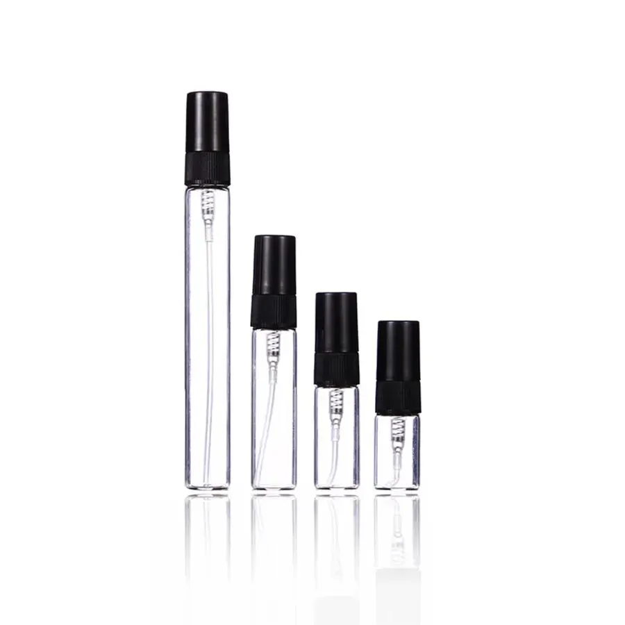 5PCS 10ML Clear Mini Perfume Glass Bottle Empty Cosmetic Bottle Sample Test Tube Thin Glass