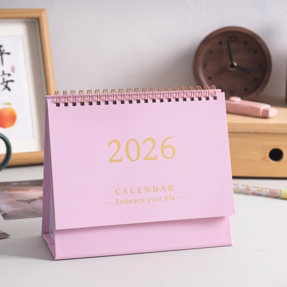 Writeable Memo Standing 2026 Desktop Desk Calendar Portable Foldable Flip Calendar Table Calendar Table Decorations