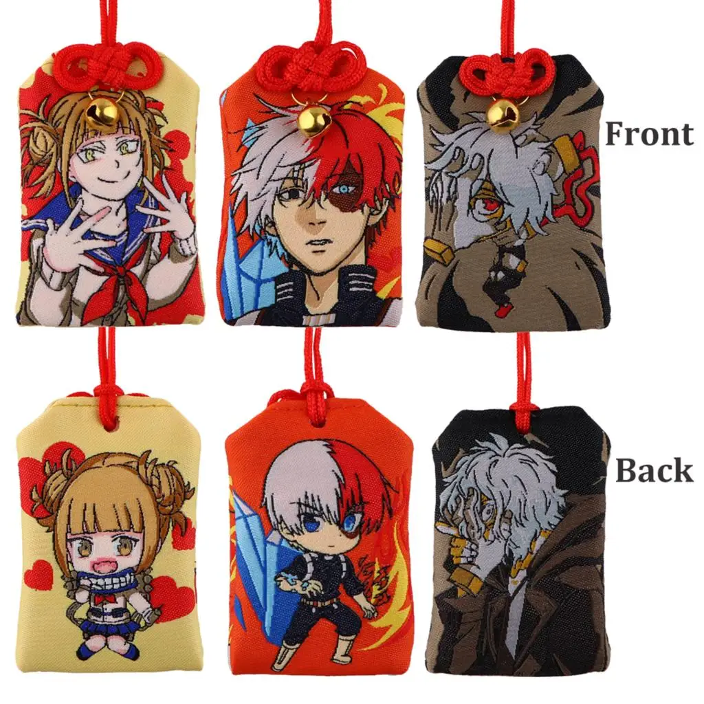 

Japanses Anime My Hero Academia Prayer Omamori Pray Charm Fortune Health Bag Embroidery Talisman Pendant Keychain Accessories