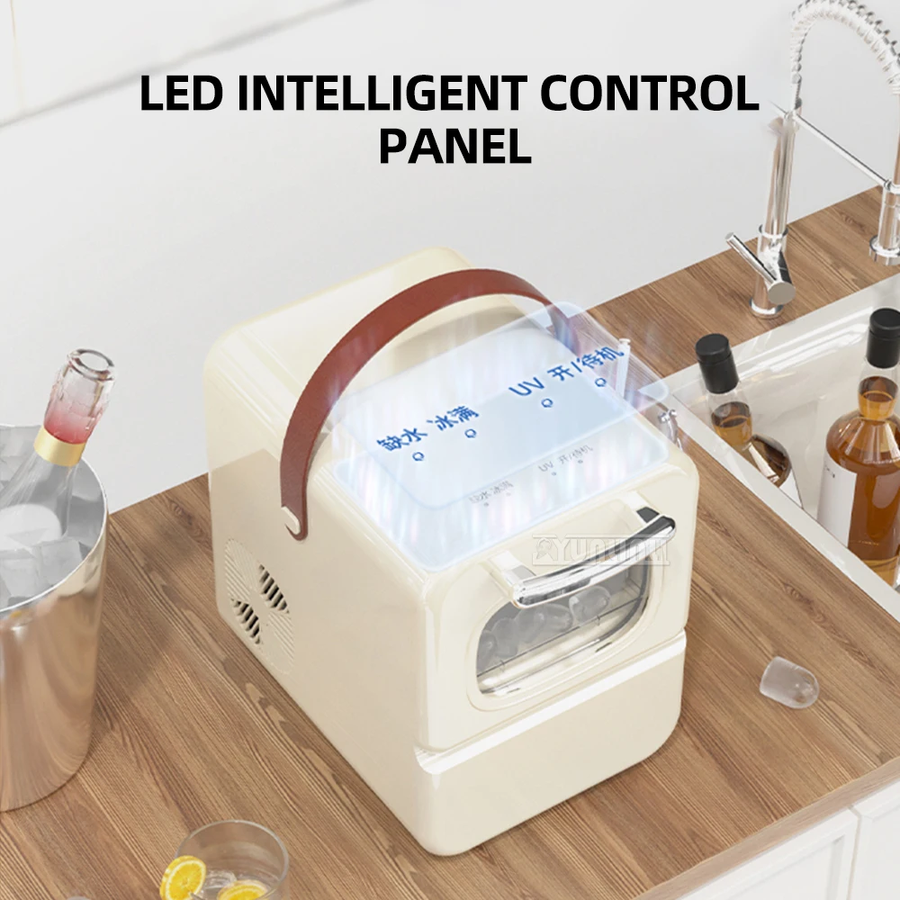 Countertop Ice Maker Portable Ice Cube Machine with Carry Handle Ijsblokjesmachine Elektrisch Machine A Gla&ccedil;ons