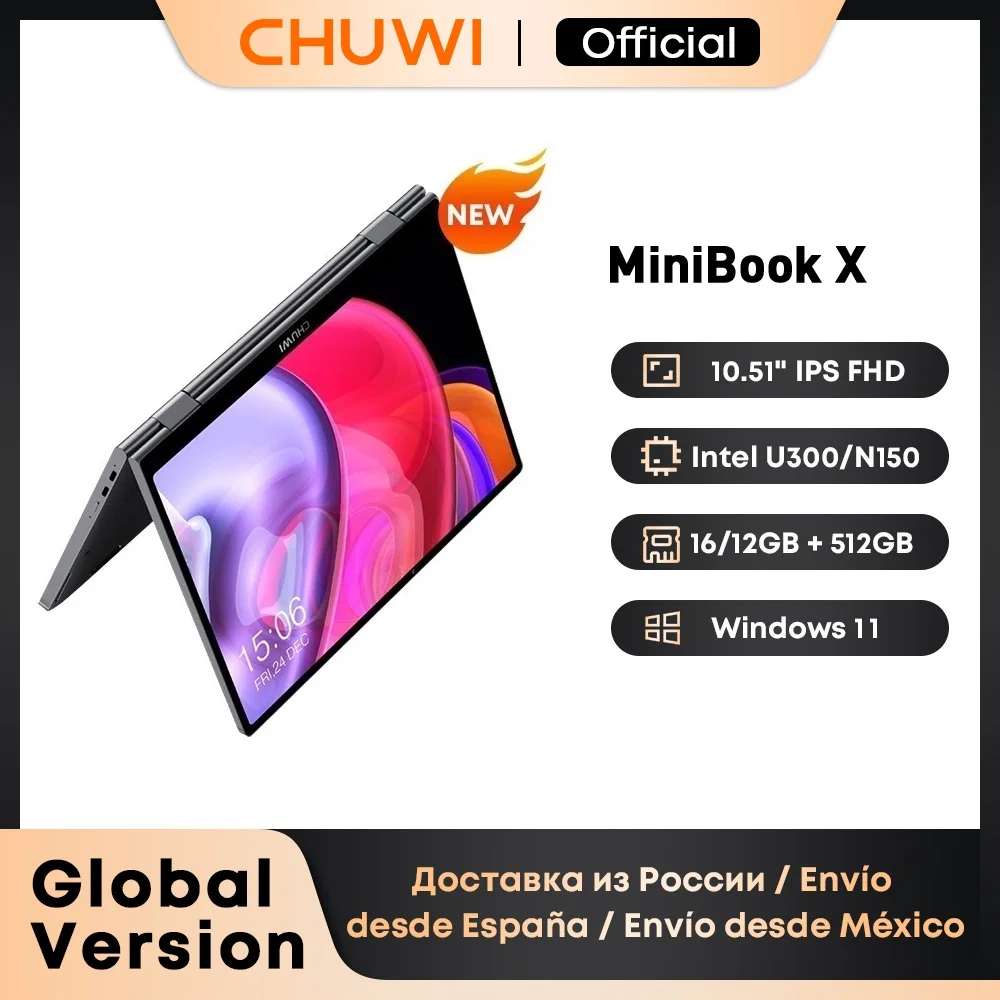 جهاز CHUWI MiniBook X لاب توب وتابلت 2 في 1، معالج...