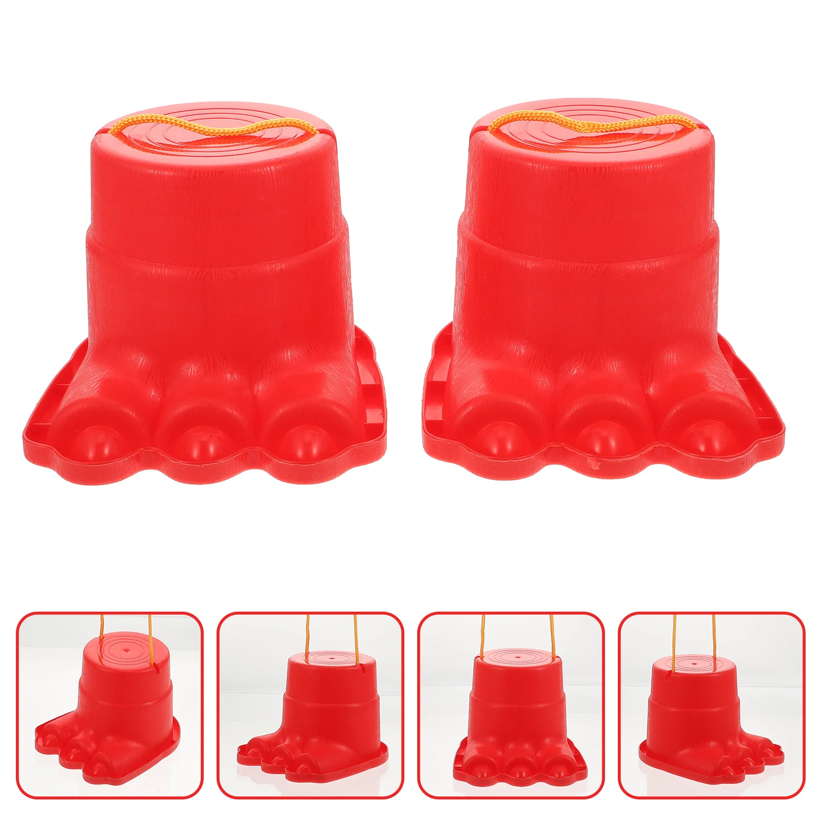 Stilts For Kids Walking Toy Toys Balance Rope Children Balancing Board Bucket Plastic Feet Monster Training Plaything 80pieces lot transparent plastic price tag convenience store supermarket shelves listing hanging board label