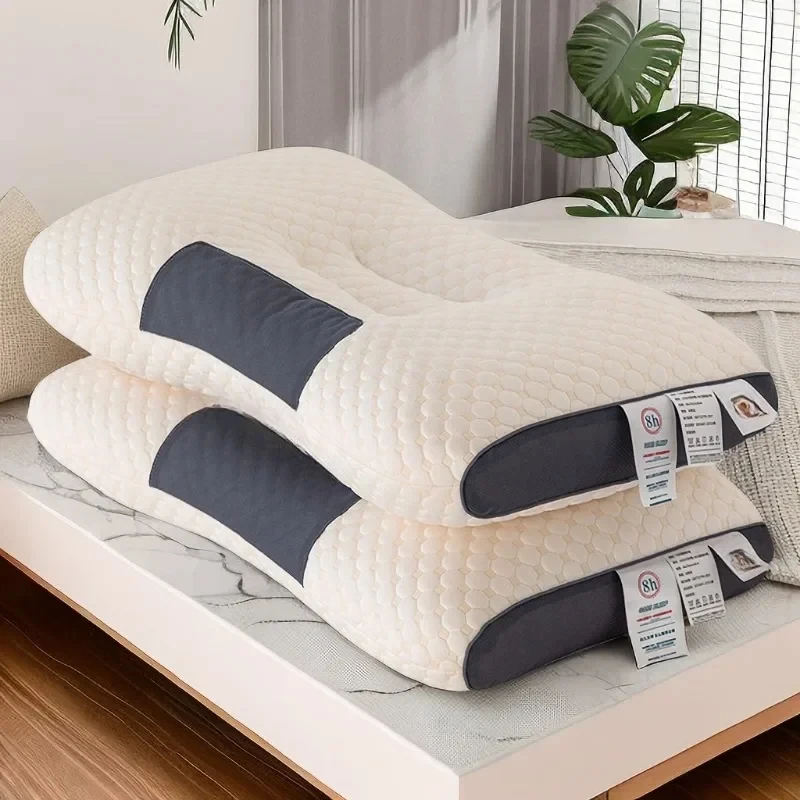 

3D Neck Pillow Orthopedic To Help Sleep and Protect The Neck High Elastic Soft Porosity Washable Pillows Bedding for Hotel Home