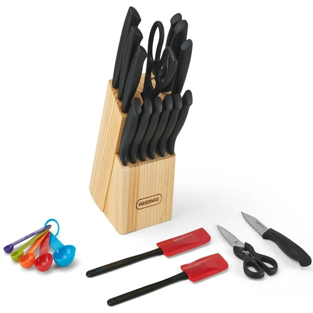 Farberware Never Needs Sharpening Tri Star Handle 18 Pc. Cutlery Set, Cutlery, Household