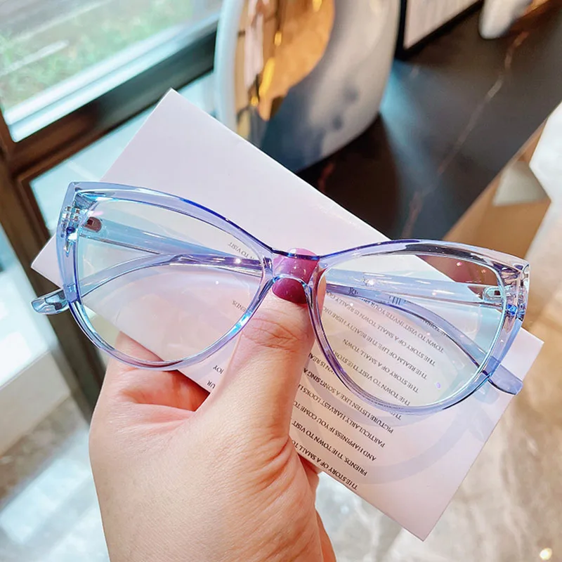 Retra Cat Eye Frame Clear Lens Glasses Simple Myopia Nerd Spectacles Degree -0.5 -1.0 -2.0 -3.0 -4.0 to -6.0 5