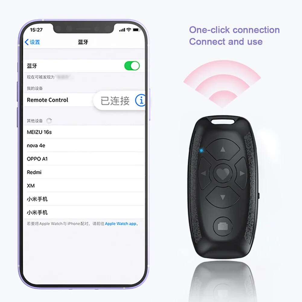 Recharegable Bluetooth Remote Control Button Wireless Controller Selfie Camera Stick Shutter Release For Phones e-book Page Turn, camera remote shutter button,camera remote shutter release