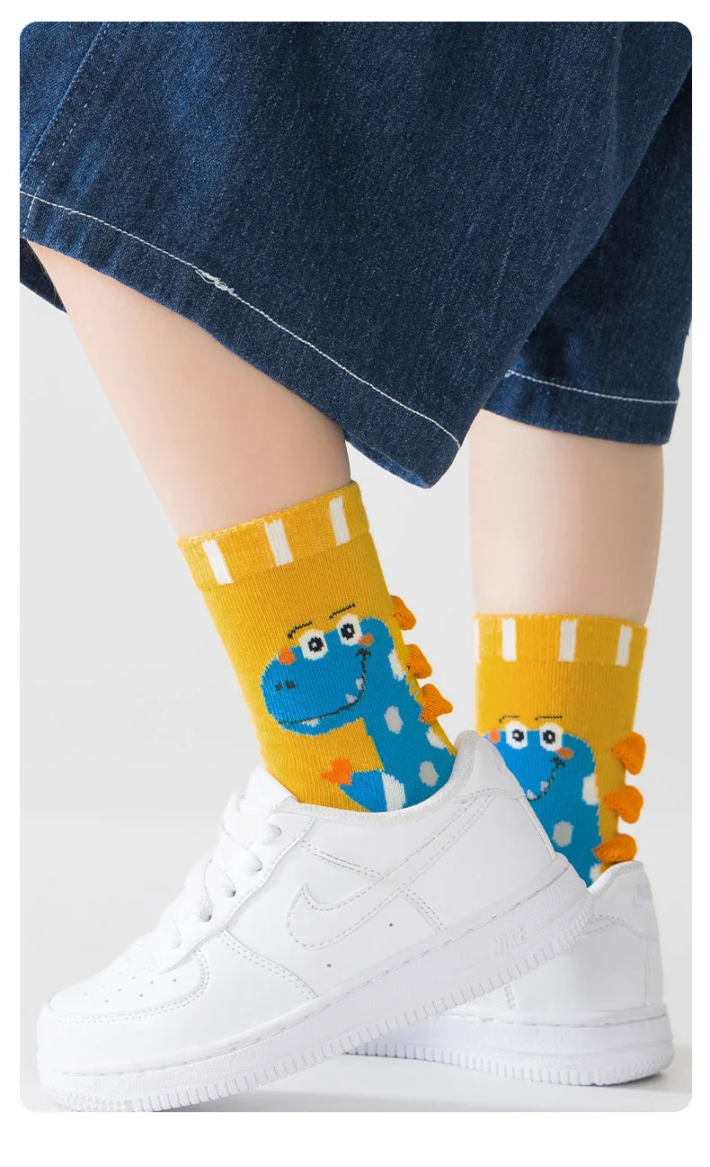 5 Paare/los Herbst Kinder Baumwolle Socken Mädchen Junge Baby Kinder Niedlichen Cartoon Warme Weiche Für Neue Frühling 1-12 jahre Teenager Student Socken – Detail 2